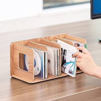 CD、DVD木製ラック Amazon｜foke収納ラック、木製収納ラック、ディスクラック、整理